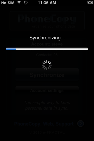 Sync in progress