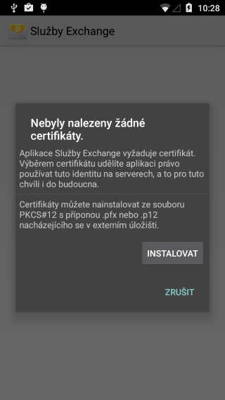 Ověřte a instalujte certifikát