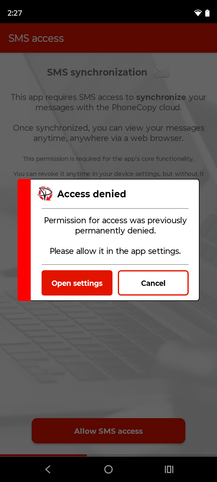 Access denied