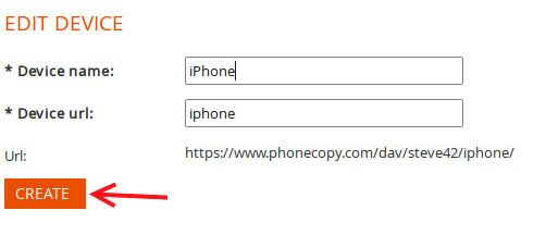 DAV device setup