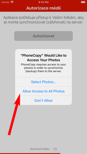 Povolení přístupu k médiím (fotkám a videím)