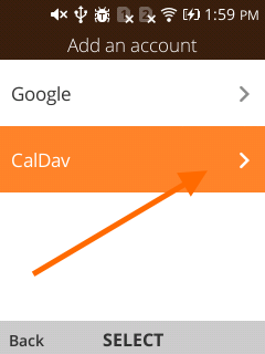 Choose CalDAV