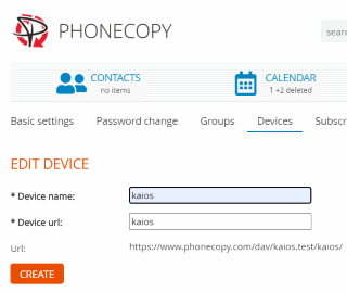 DAV device setup