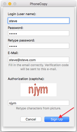 Type in your username, password and captscha