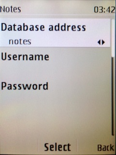 To database address write notes