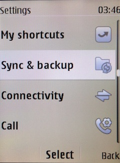 Select Sync & backup