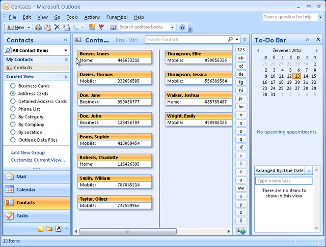 Аналоги outlook. Майкрософт аутлук 2007. Записная книжка в аутлуке. Планировщик Outlook. Outlook новый контакт.