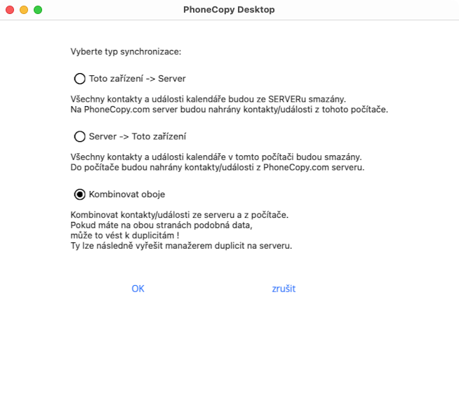 Synchronization direction