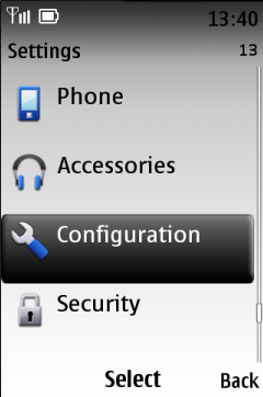 Select Configuration