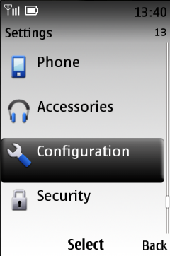 Zvolte Configuration