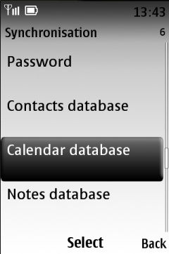 Napište Notes do kolonky Database address