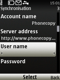 Zvolte user name