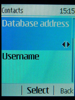 Vyberte Database Address