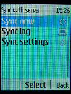 Check the items you wish to synchronize