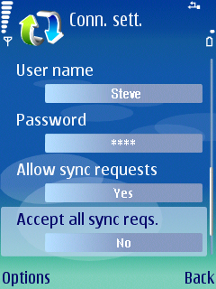 Type No into Accept all sync reqs. field