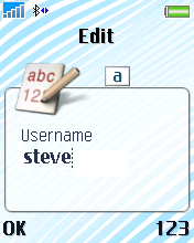 Type in your username