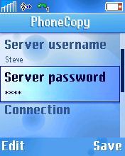 Napište Vaše heslo do kolonky server password 