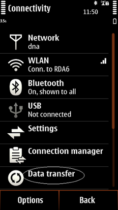 Zvolte Data Transfer