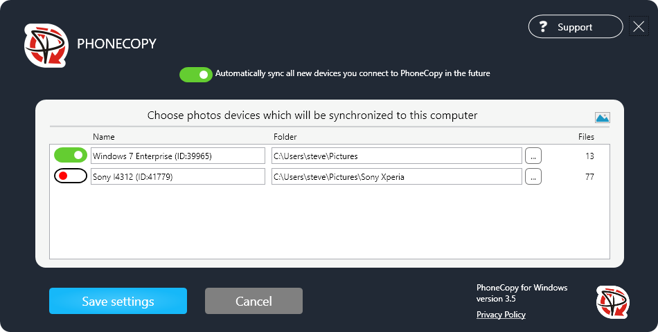 Media sync