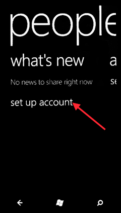 Go to folder „people“ and choose „set up account