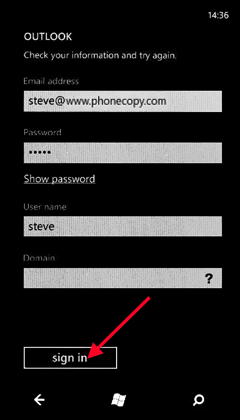 Type your user name and choose „sign in“ 