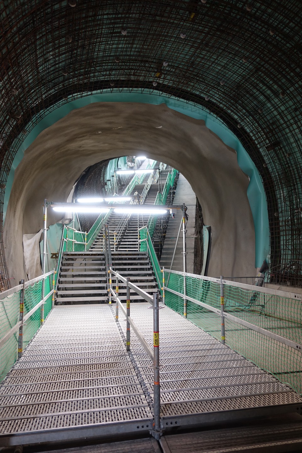 Eskalátorový tunel budoucí stanice Olbrachtova