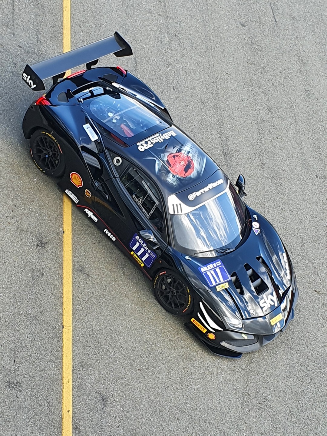Pit lane from the roof - Ferrari Challenge Brno 2021